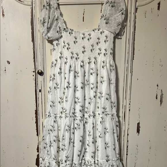 o.p.t White and Green Tiered Ruffled Sundress - Picture 9 of 12